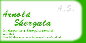 arnold skergula business card